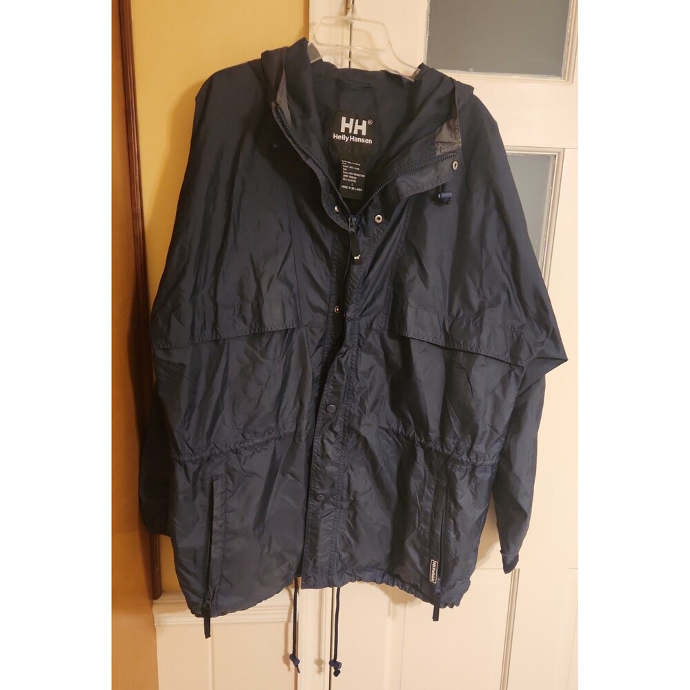 Helly Hansen Men's Dark Blue Packable Hooded Windbreaker Size L